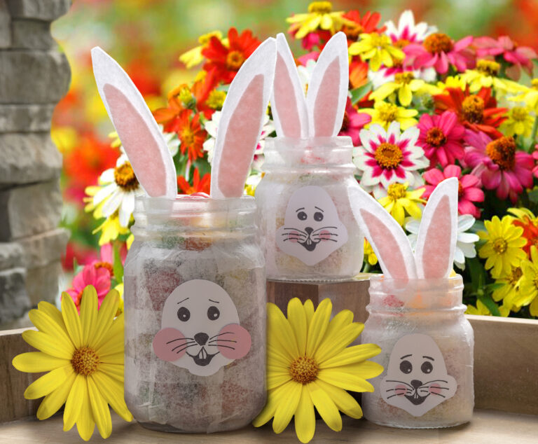DIY Easter bunny mason